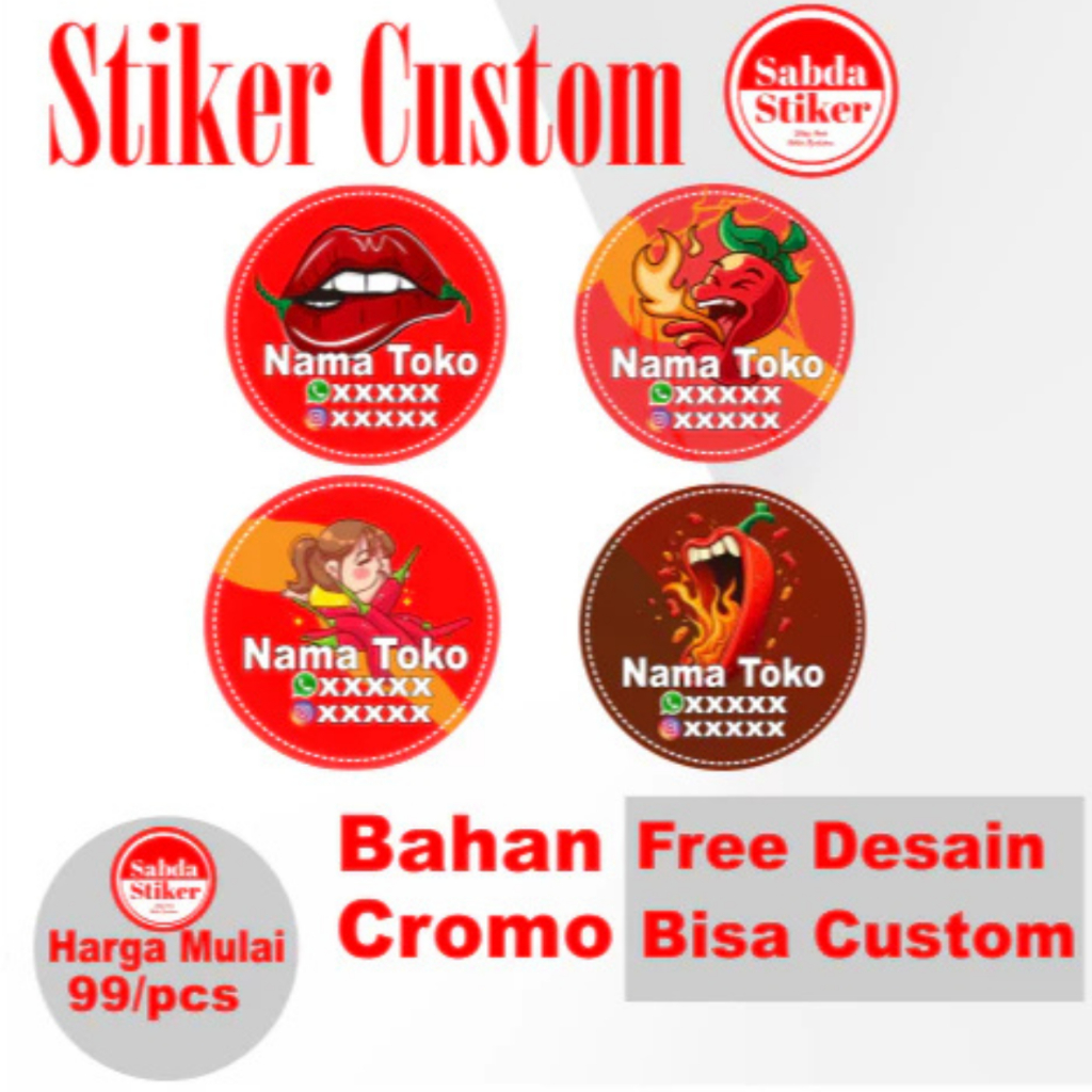 Jual STIKER / CETAK STIKER COSTUM / STIKER COSTUM NAMA TOKO / STICKER ...