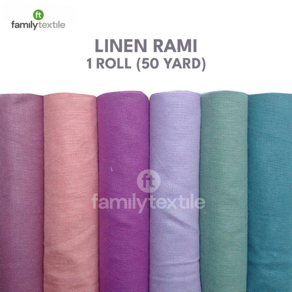 Jual Kain Katun Linen Rami Premium 1 Roll 50 Yard Premium Quality ...