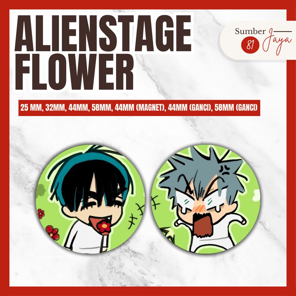 Jual ALIEN STAGE // ALNST Flower - Pin Button, Magnet, Keychain | 25mm ...