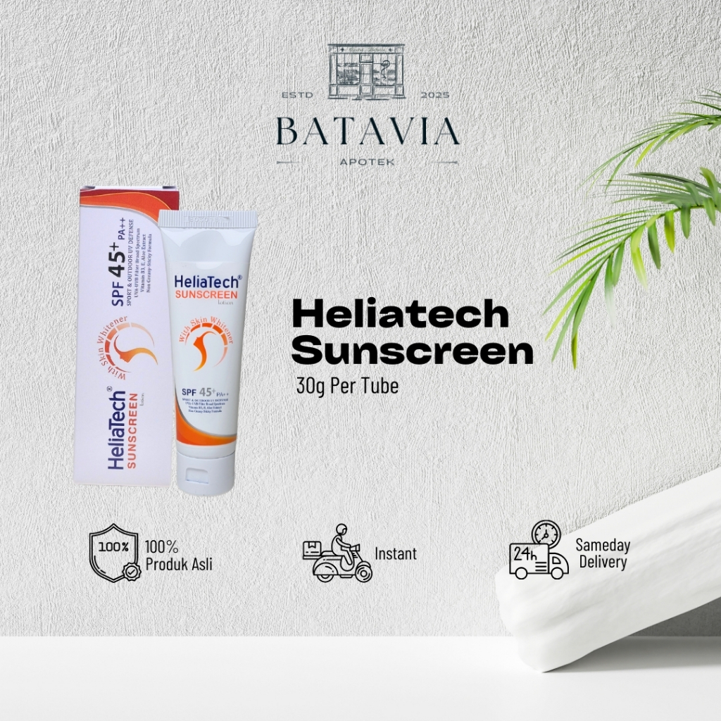 Jual Heliatech Sunscreen Lotion Spf 45+ | Sport & Outdoor UV Defense ...
