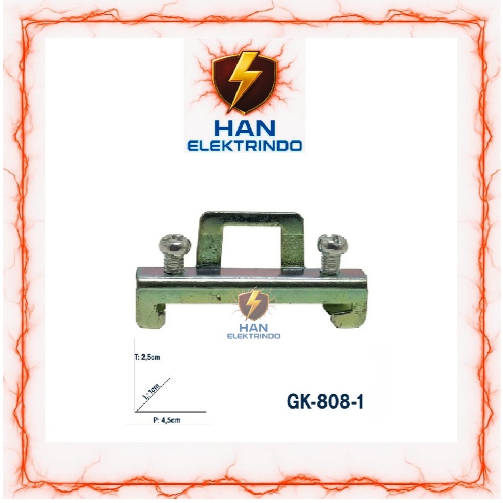 Jual STOPPER BESI TERMINAL BLOCK GK-808-1 / STOPPER BESI UNTUK REL MCB ...