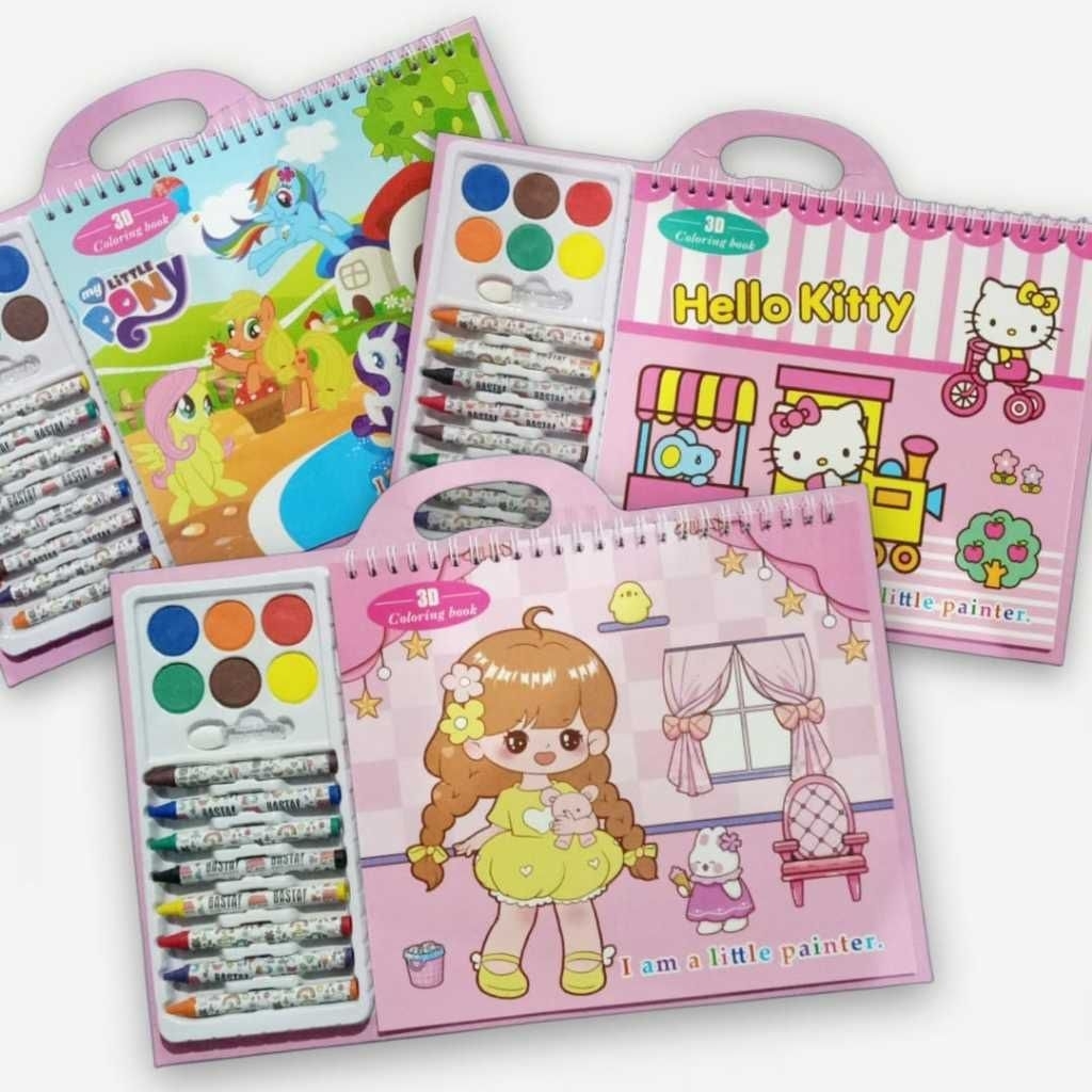 Jual Mainan Edukasi Mewarnai Set / Buku Gambar dan Peralatan Mewarnai ...