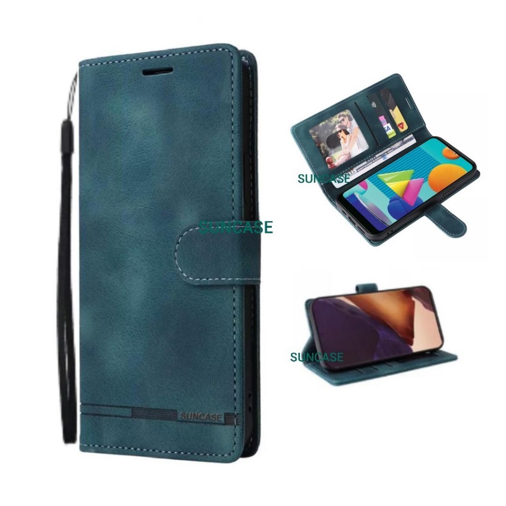 XINNI Cover Protettiva per Oppo A38 4G Case, retrò Cellulare Custodia Libro Antiurto in Flip Pelle PU/TPU, Portafoglio Flip Magnetica, Verde