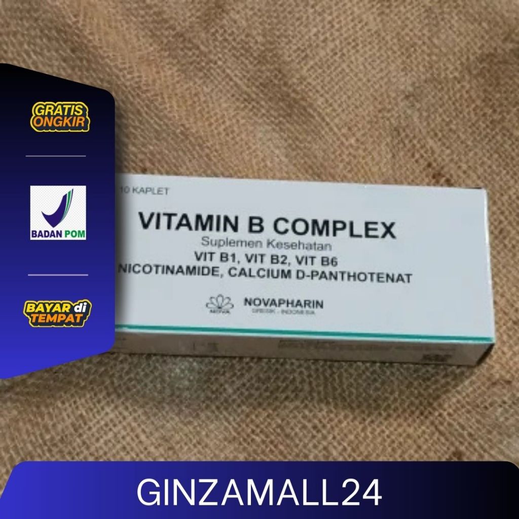 Jual VITAMIN B COMPLEX BOX ISI 100 KAPLET NOVAPHARIN | Shopee Indonesia