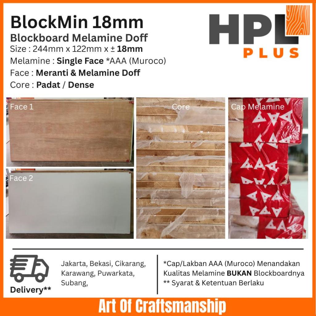 Jual Blockboard Melamine (Blockmin) 18 mm | Single Face | Kayu ...