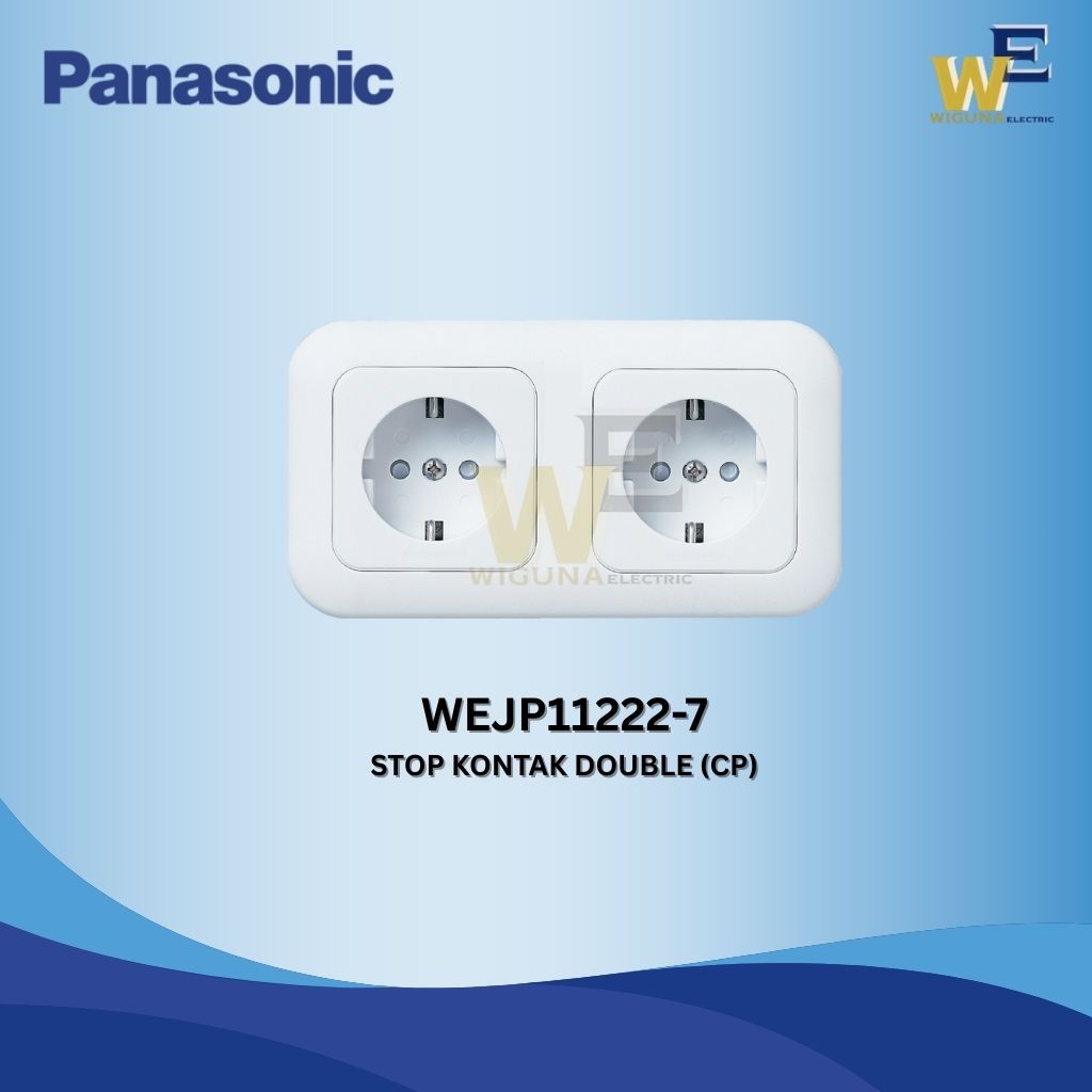 Jual PANASONIC Double Stop Kontak Ganda Socket CP WEJP11222-7/ Double ...