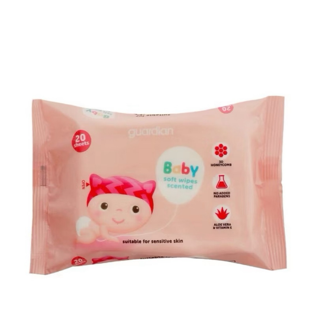 Jual TISSUE BASAH GUARDIAN 20 SHEETS BABY SOFT WIPES TRAVEL SIZE ...