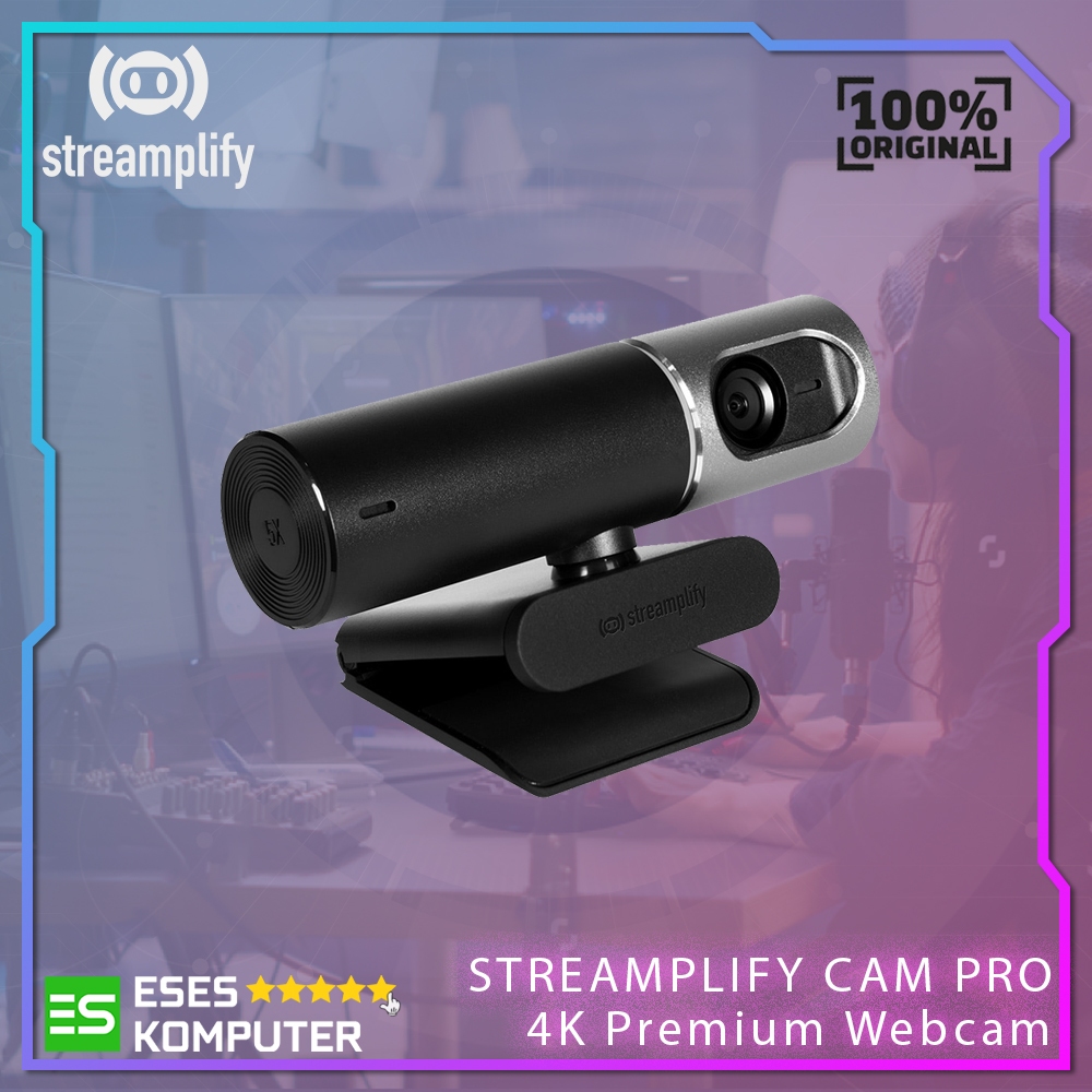 Jual STREAMPLIFY CAM PRO | 4K Dual Microphone Premium Webcam | Shopee ...