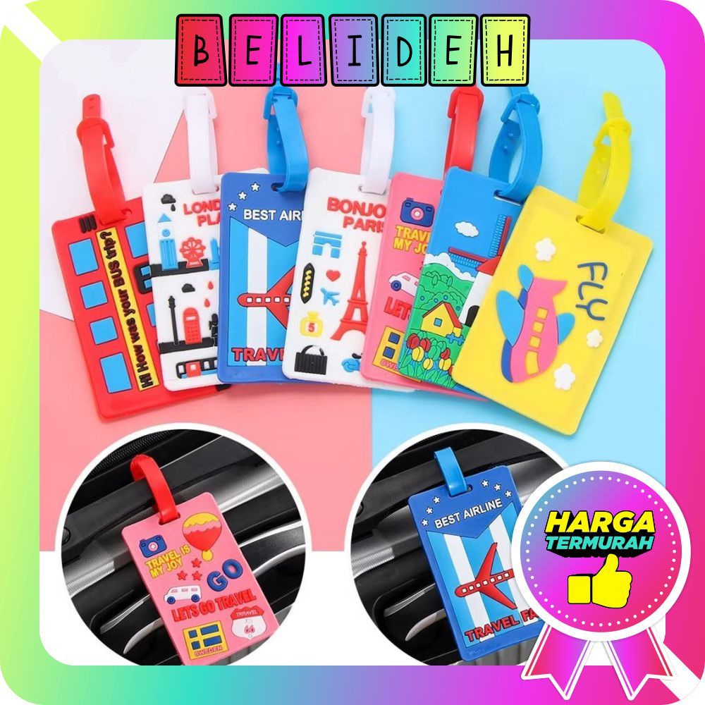 Jual ☛BELIDEH☚ Name Tag Gantungan Koper Motif Lucu Bahan Silikon Travel ...