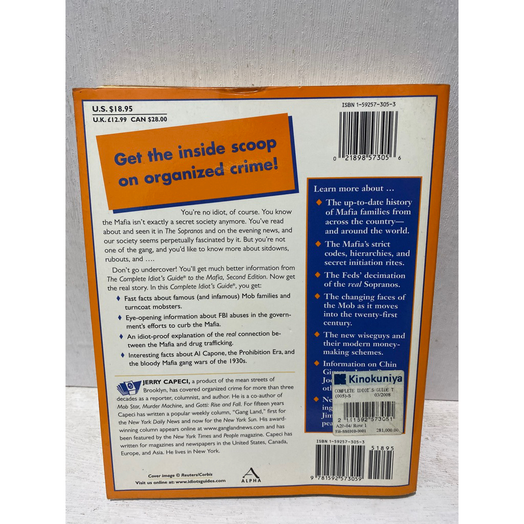 Jual Buku Original THE COMPLETE IDIOTS GUIDE TO THE MAFIA SECOND ...