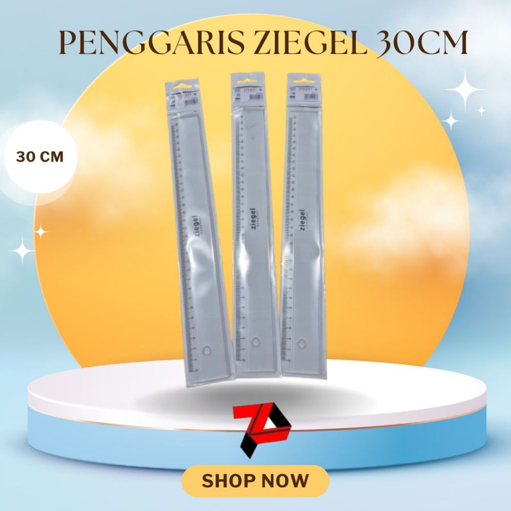 Jual Penggaris Ziegel 30cm / Ziegel Flat Ruler 30 cm | Shopee Indonesia
