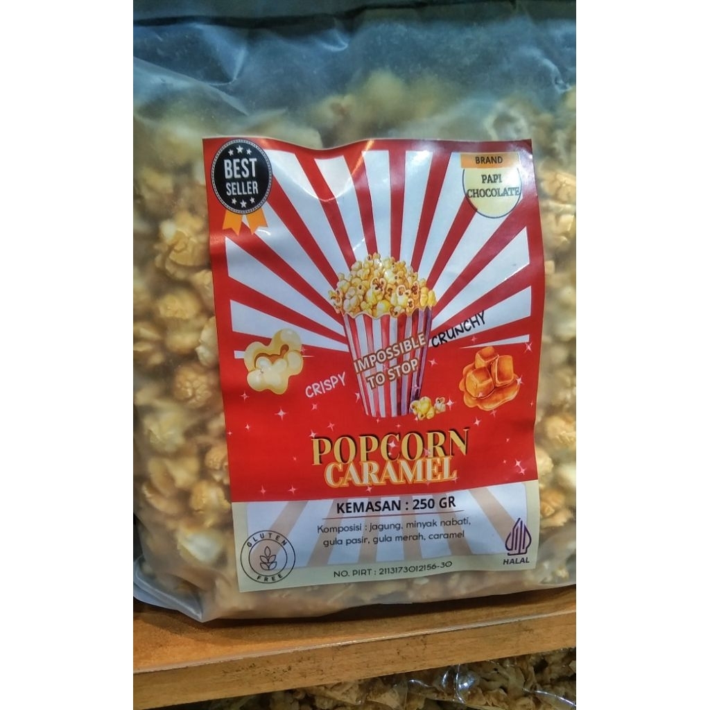Jual Brand Papi Chocolate popcorn caramel enak, manis dan juga ada rasa ...
