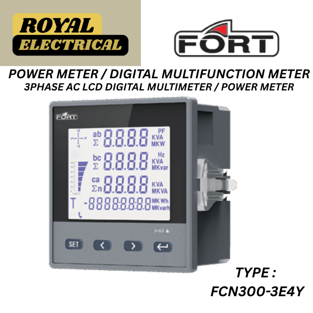 Jual FORT 3PHASE AC LCD DIGITAL MULTIMETER/POWER METER / 4WIRE /200 ...