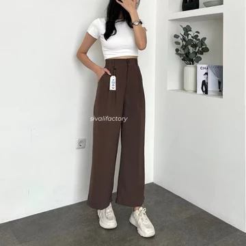 Celana Kulot Anti Kusut Loose Pants Trouser Celana Kerja