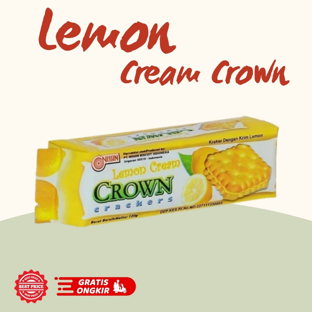 Jual Nissin Lemon Cream Crown Crackers 120gr | Shopee Indonesia