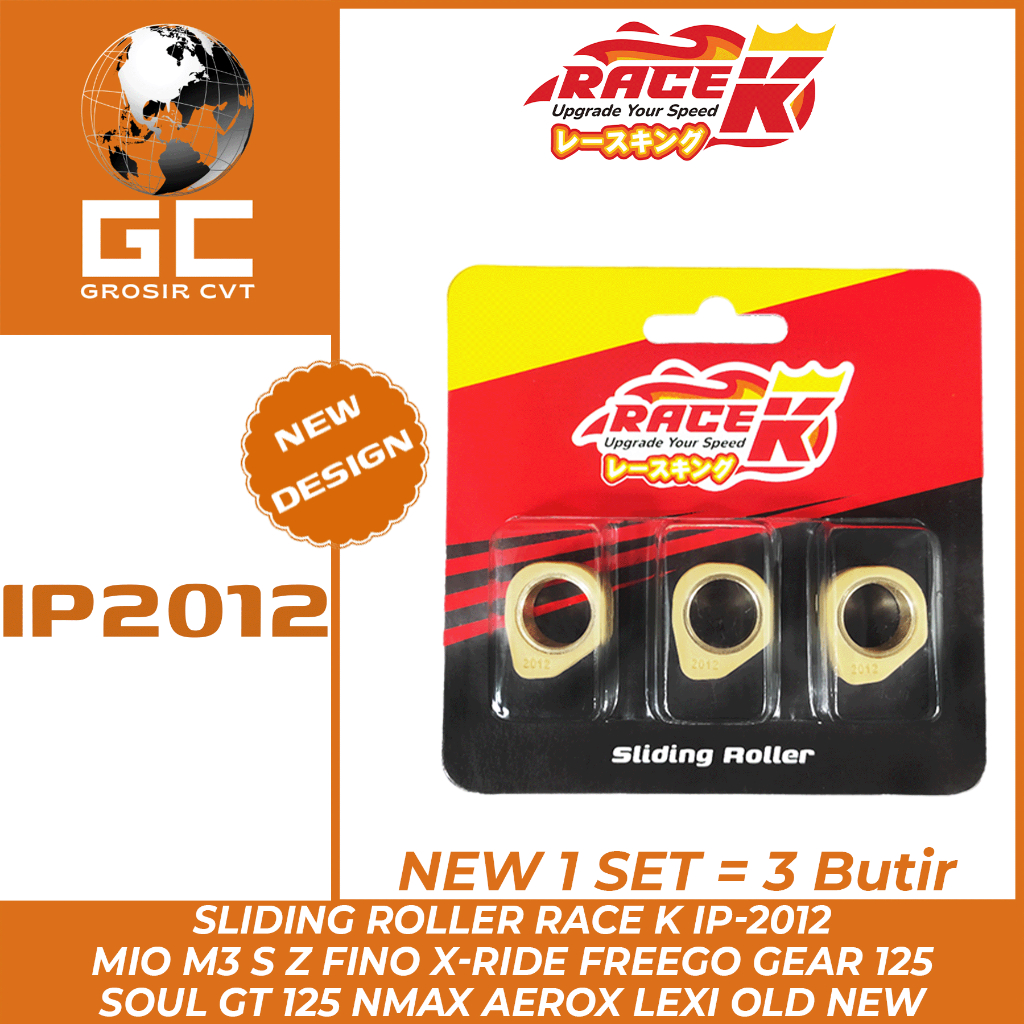 Jual Race K Sliding Roller Racing Mio M3 Fazzio Grand Filano Fino Gear ...