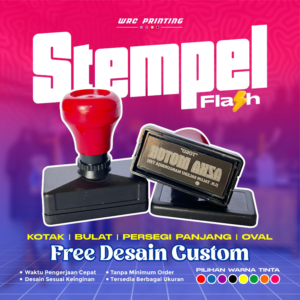 Jual Stempel Toko, logo, nama, tandatangan, atau lunas stample flash ...