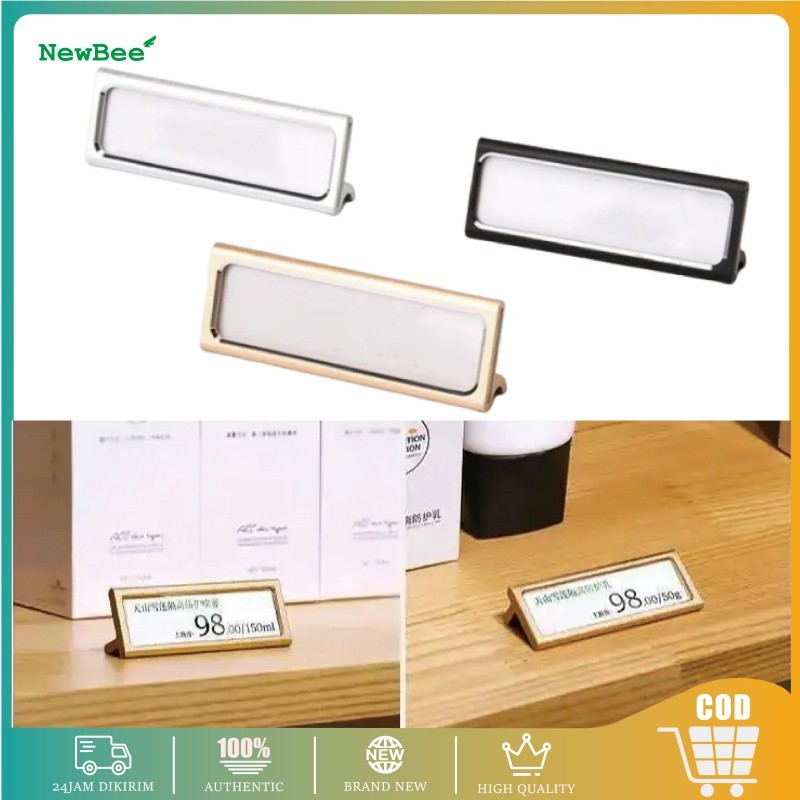 Jual Price Tag Holder Emas Price Label Holder Logam Rak Stand Display ...