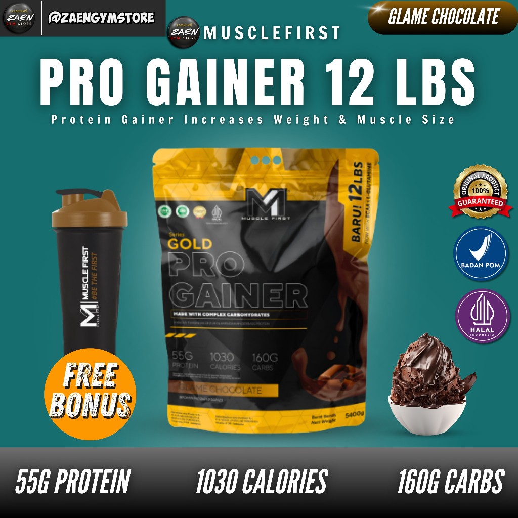 Jual M1 Muscle First Gold Pro Gainer 12 Lbs Weight Mass Gainer BPOM ...