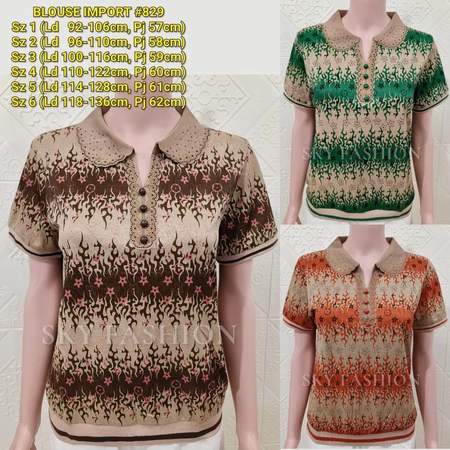 Blouse Import Wanita/Baju Atasan Ibu-Ibu #829