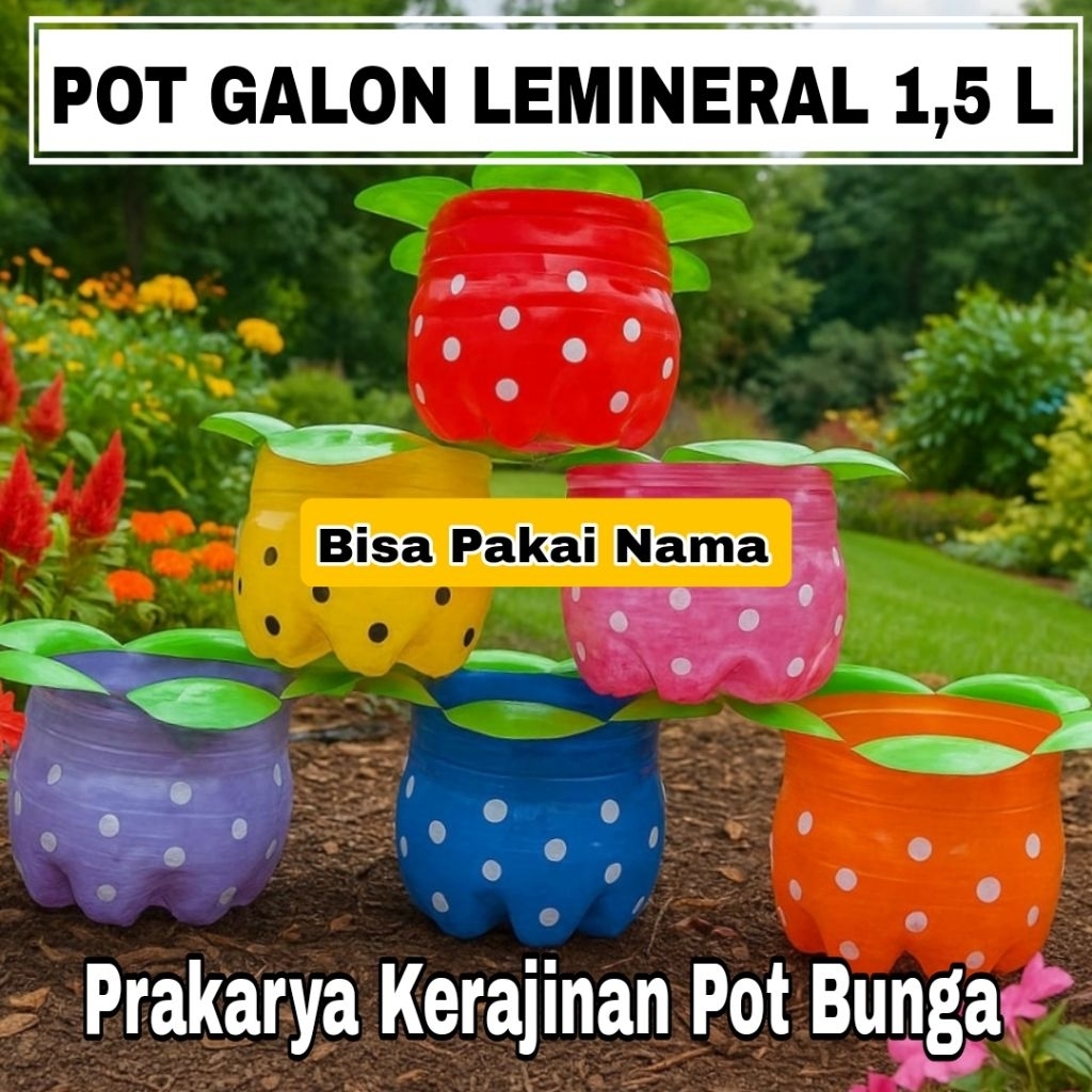 Prakarya Pot Bunga Karakter Dari Galon Le mineral 15L