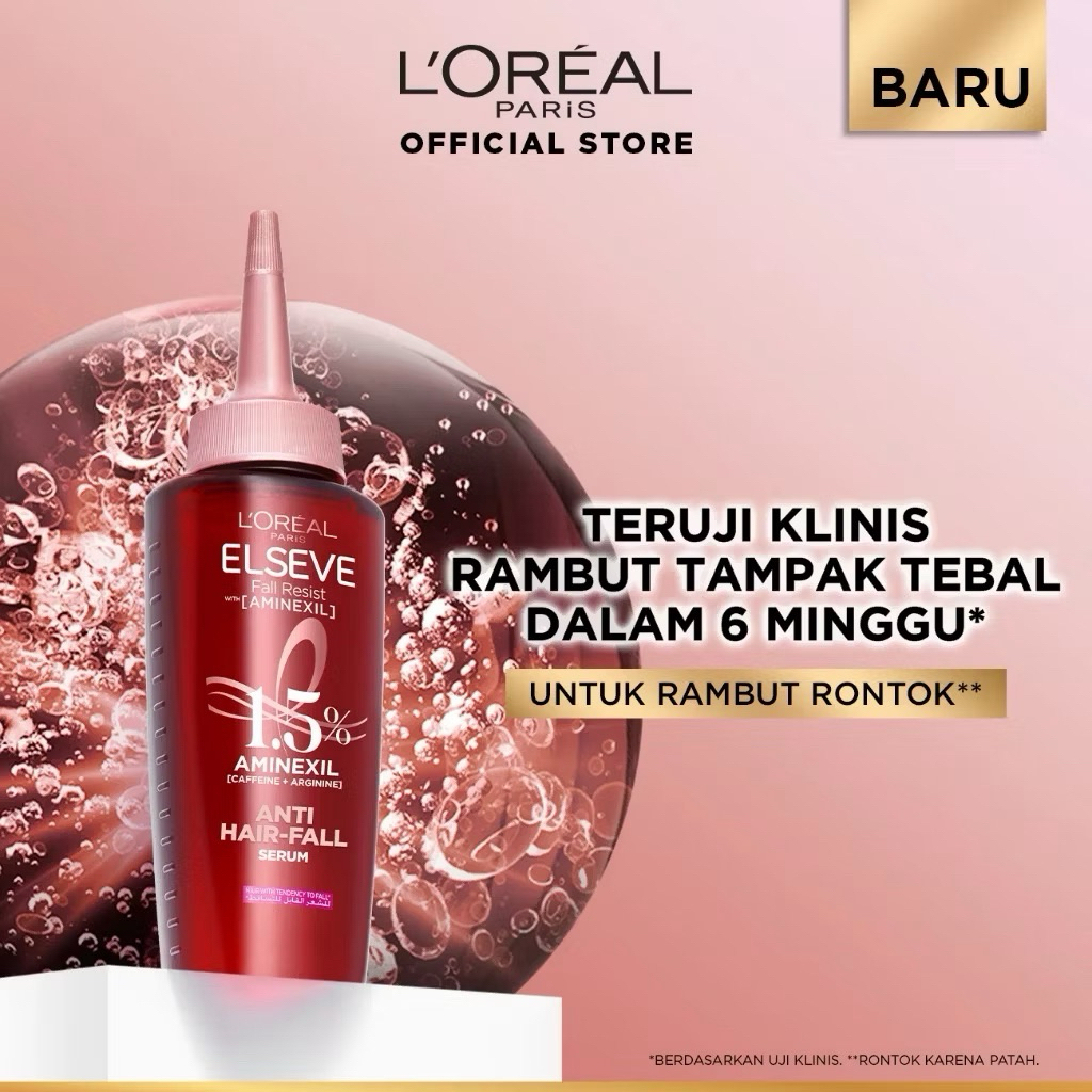 Jual Loreal Paris Elseve Aminexil / Aminexyl Serum Fall Resist Anti ...