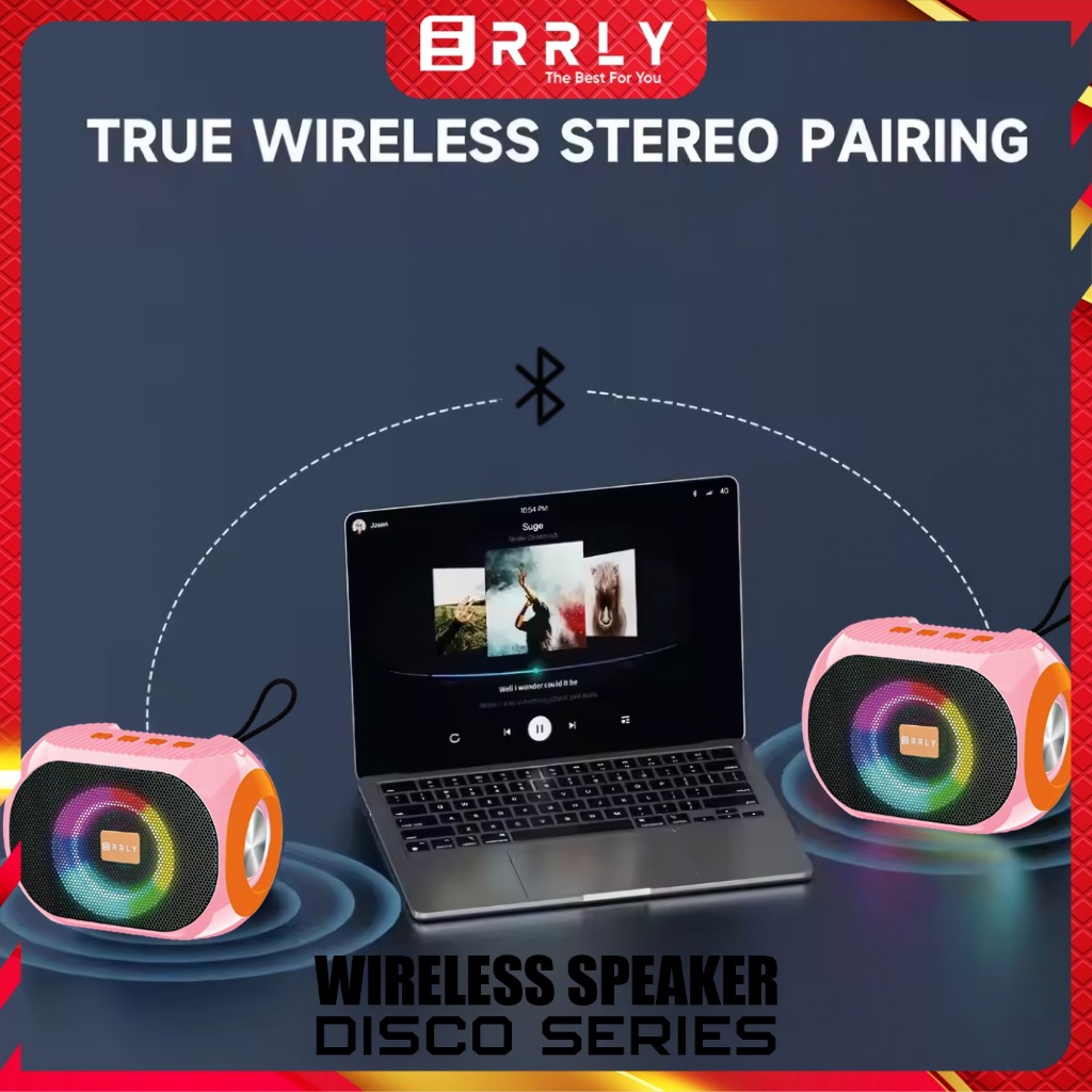 Jual ERRLY A718 Speaker Bluetooth Portable LED Disco RGB Speker ...