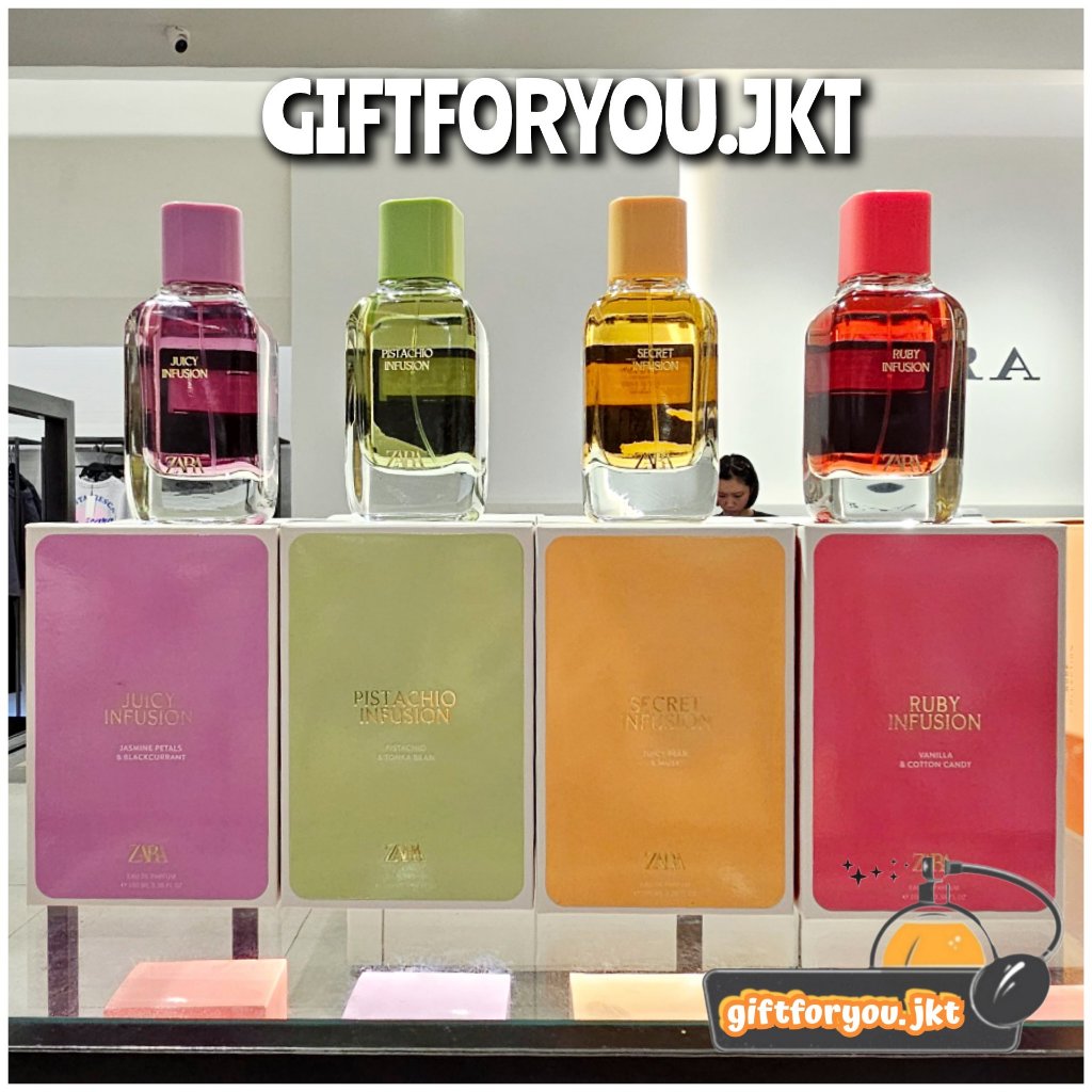 Jual Parfum Zara Ruby Infusion / Secret Infusion / Pistachio Infusion ...
