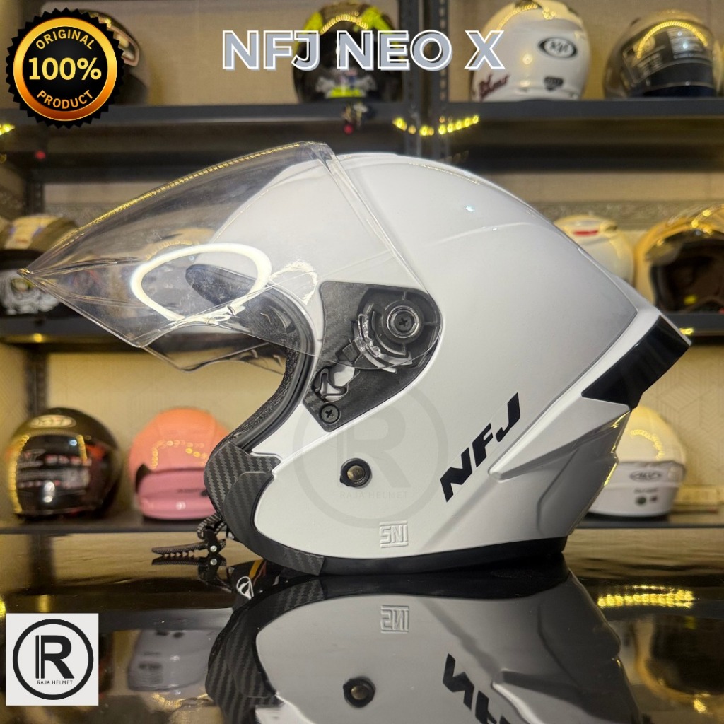 Jual HELM NFJ NEO-X SOLID HELM HALF FACE STANDART SNI VISOR BENING ...