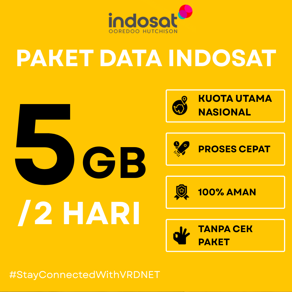 Jual Isi Ulang Paket Data Indosat 5GB Hari IM3 Full Kuota Utama