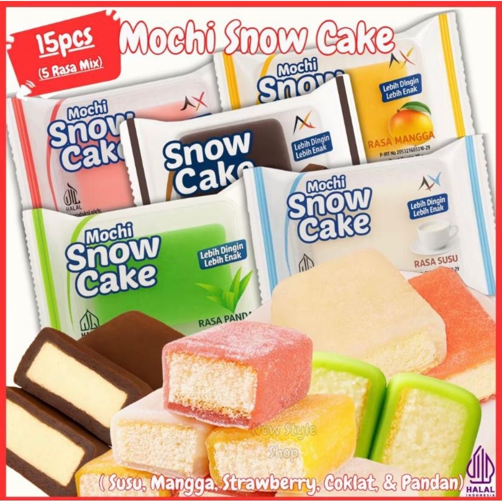 Jual MOCHI SNOW CAKE BELI 14 GRATIS 1 MIX RASA Strawberry, mangga ...