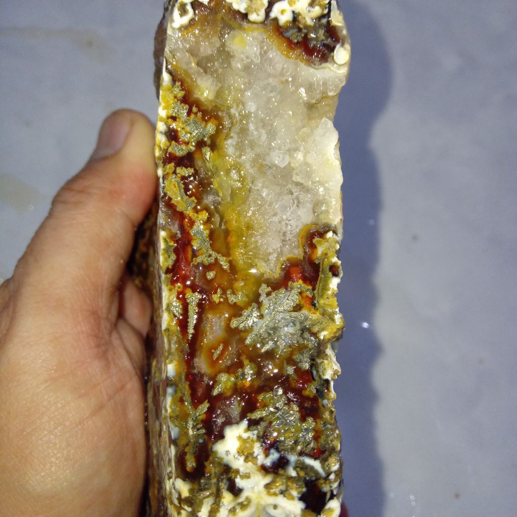 Jual Natural Batu Badar Perak Merah Full Kristal 1 Batu | Shopee Indonesia