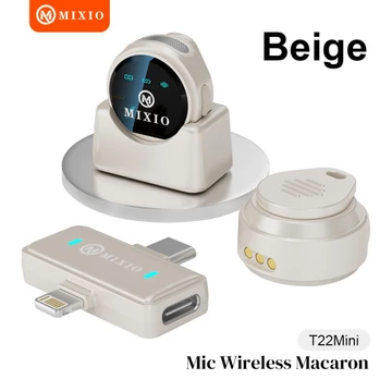MIXIO T21 Magnetic Mic Wireless 2 In 1 Super Mini Clip On Microphone Mikrofon Lavalier HP Plug