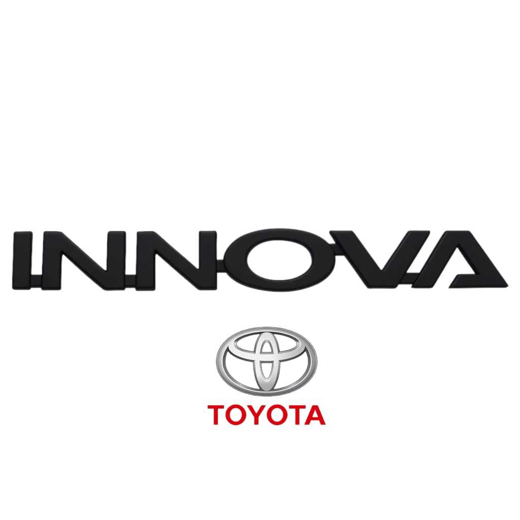 Jual Emblem / logo merek tulisan INNOVA original warna hitam doff ...