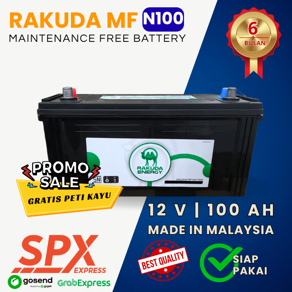 Jual AKI KERING RAKUDA N100 12V 100Ah Taft Rhino Rino Dutro Truck Truk ...