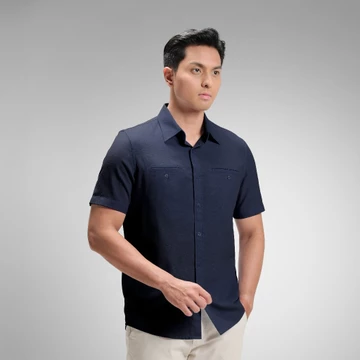 CUTOFF Parker Double Pocket Workshirt Kemeja Kerja Oxford Polos Pria Pendek