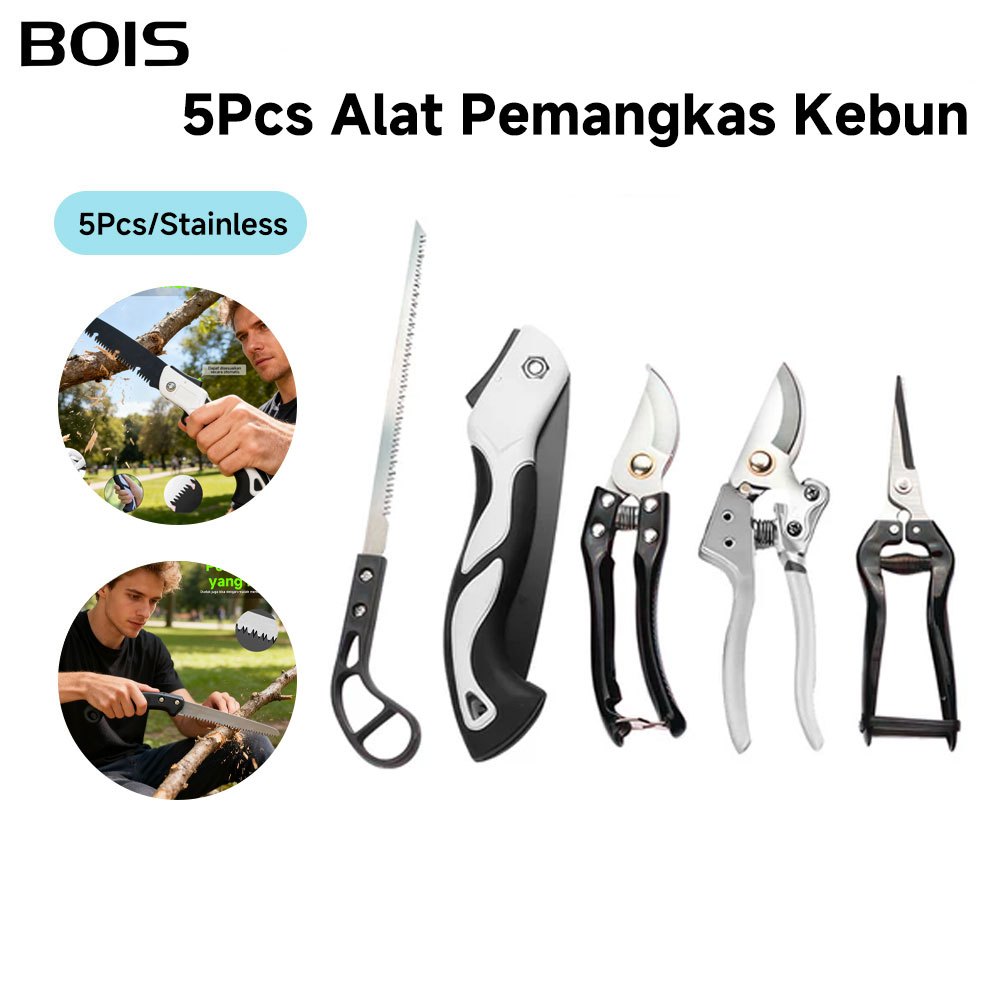 Jual BOIS 5 Pcs Alat Kebun Pemotong Dahan Ranting Set / 1 Set Alat ...