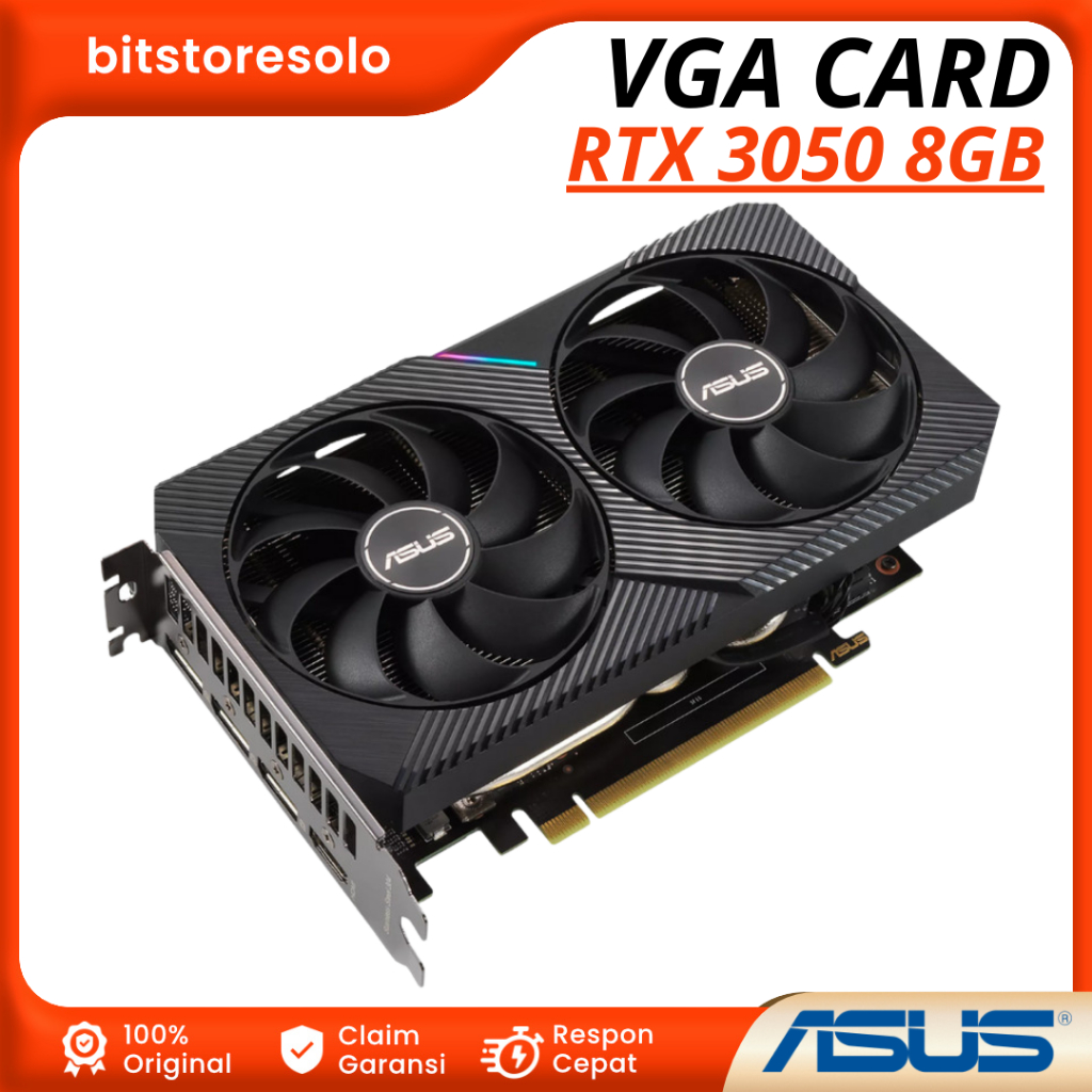 Jual VGA Card ASUS RTX 3050 OC Edition 8GB GeForce Dual Gaming Fan ...