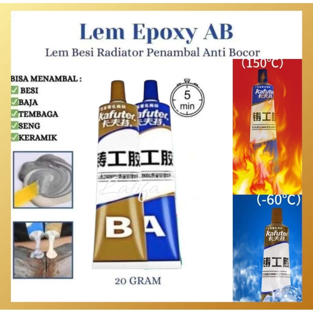 Jual Lem AB Epoxy Kuat Menambal Besi Metal Casting Glue | Shopee Indonesia