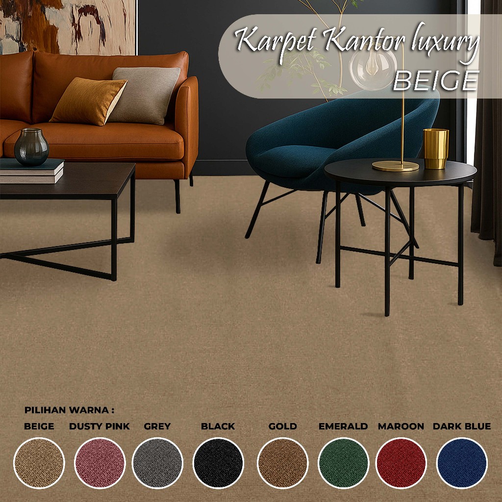 Jual Karpet Kantor Polos Tebal ukuran 10 CM x 4 Meter [Lebar 4 meter ...