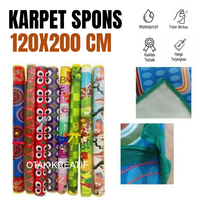 Jual OK - Karpet Lantai Spon 120x200 / Tikar Motif Tahan Air Jumbo ...