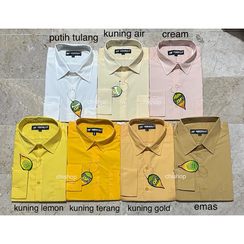 Jual KEMEJA PRIA GREENFALO - KEMEJA POLOS LENGAN PANJANG PRIA WARNA ...