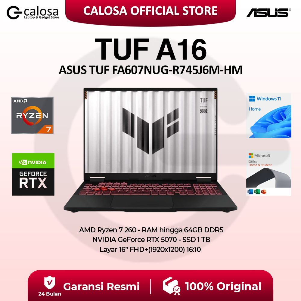 Jual ASUS TUF A16 FA607NUG-R745J6M-HM RYZEN 7-7445HS 15.6'' 16GB RAM ...