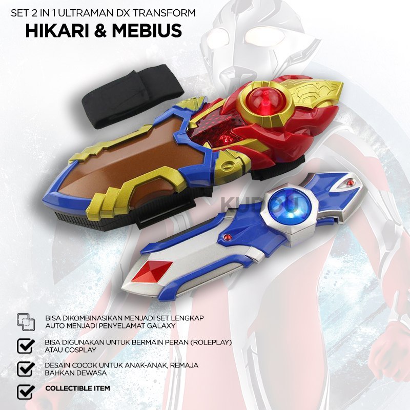 Jual Satu set Koleksi Mainan Ultraman Hikari dan Mebius Combine ...