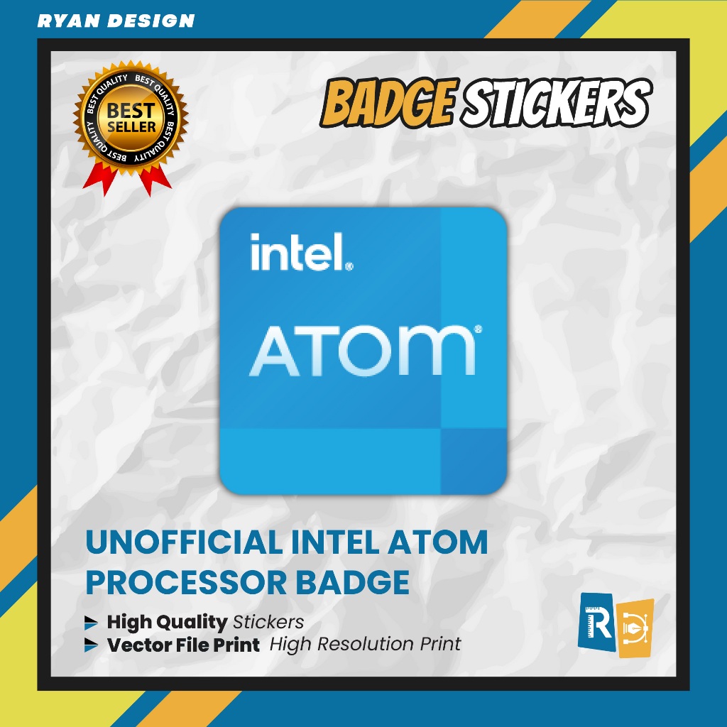 Jual Sticker Logo Intel Atom Sticker Badge Processors Laptop ...