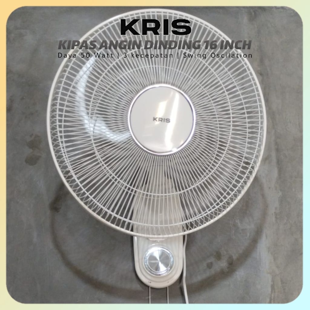 Jual KRIS Kipas Angin Dinding 16 Inci 40 Cm 50 Watt | Wall Fan 16 Inch ...