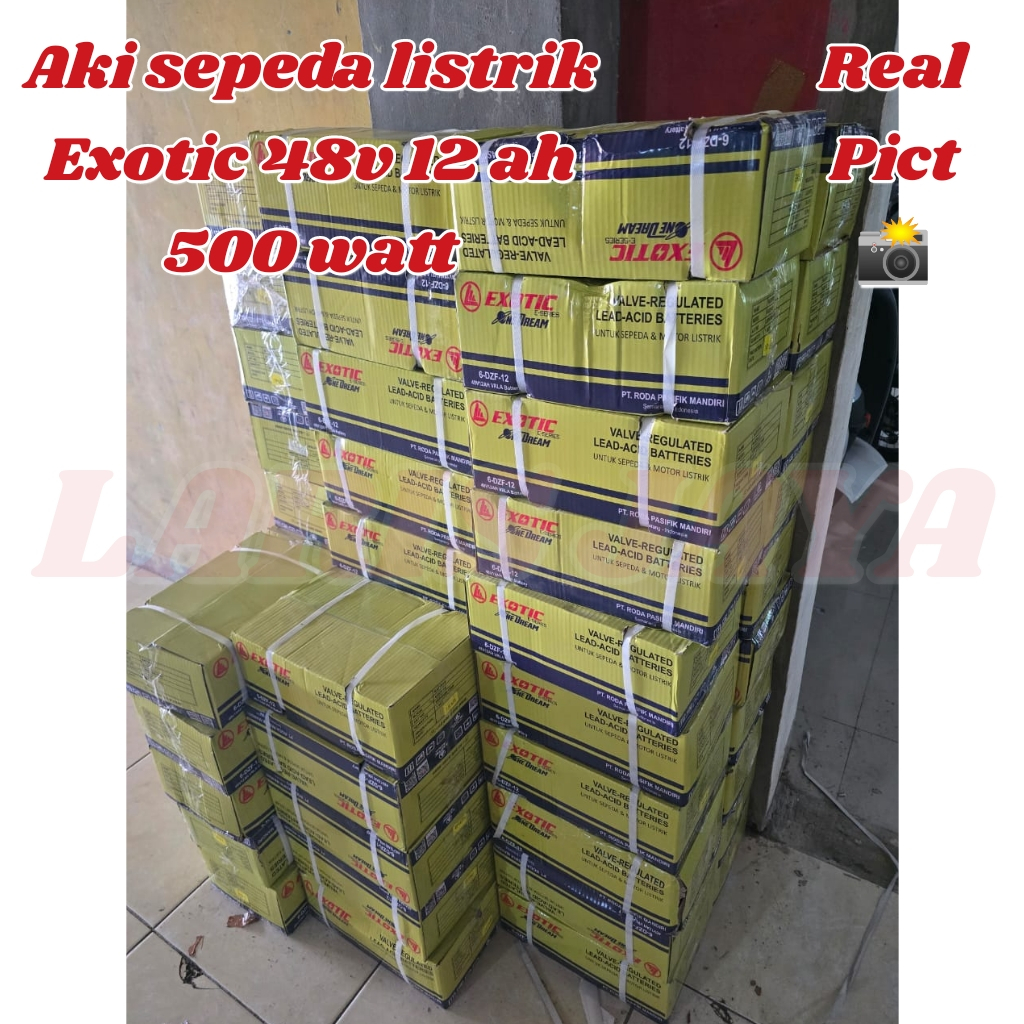 Aki sepeda listrik 12AH exotic Cocok untuk semua sepeda listrik 48v 12 AH 500watt  TERBARU chilwe