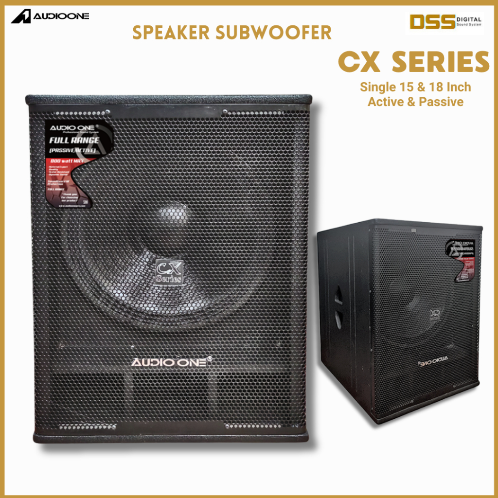 Jual Subwoofer Tipe CX 118 Audio One Speaker 18 Inch Aktif Pasif Sound ...