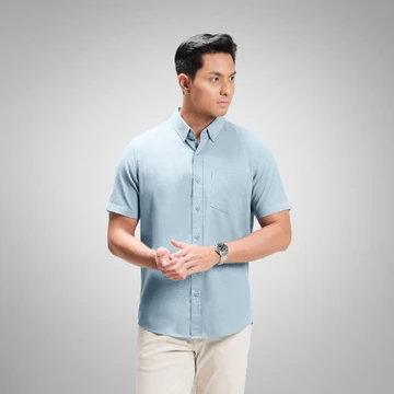 CUTOFF Clark Kemeja Pria Oxford Pendek