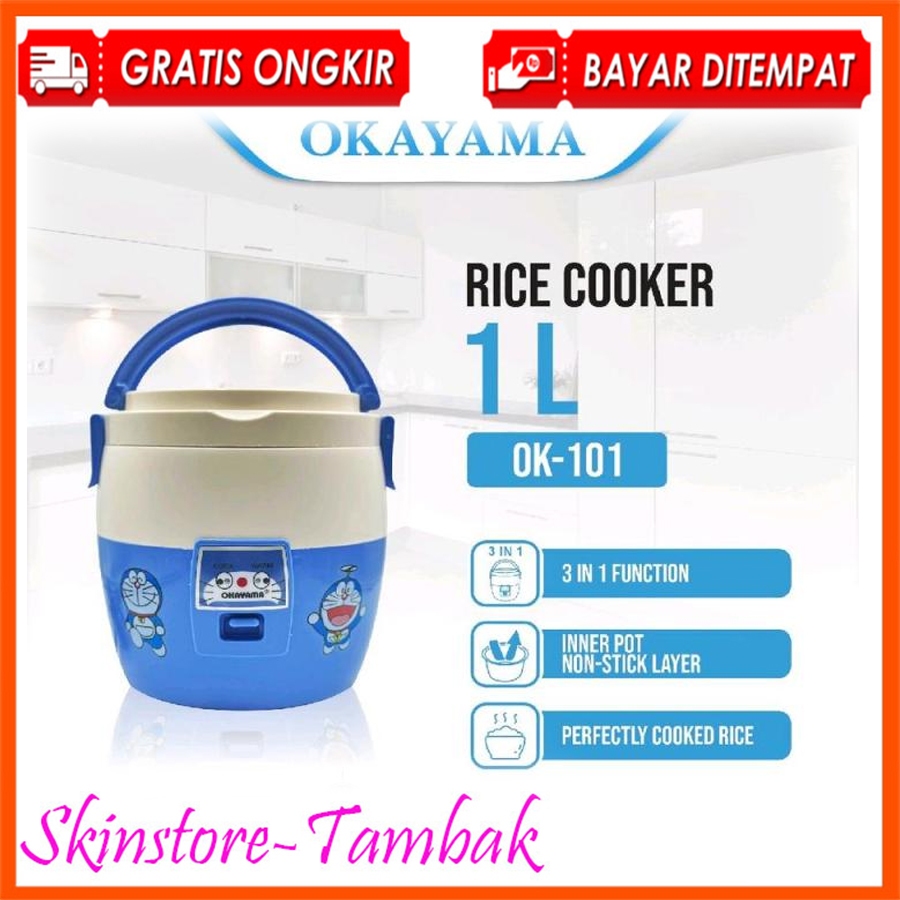 Jual Okayama OK-101 Rice Cooker Mini 1 Liter – Penanak Nasi Praktis ...